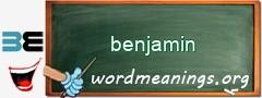 WordMeaning blackboard for benjamin